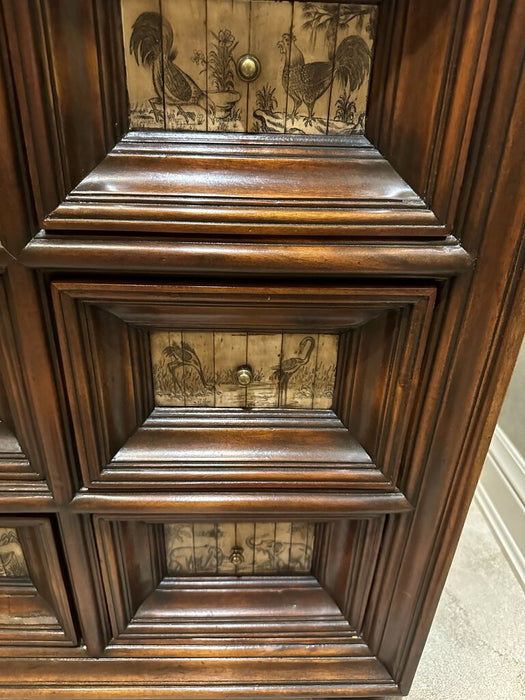 Small Cabinet with Ornate Print Drawers