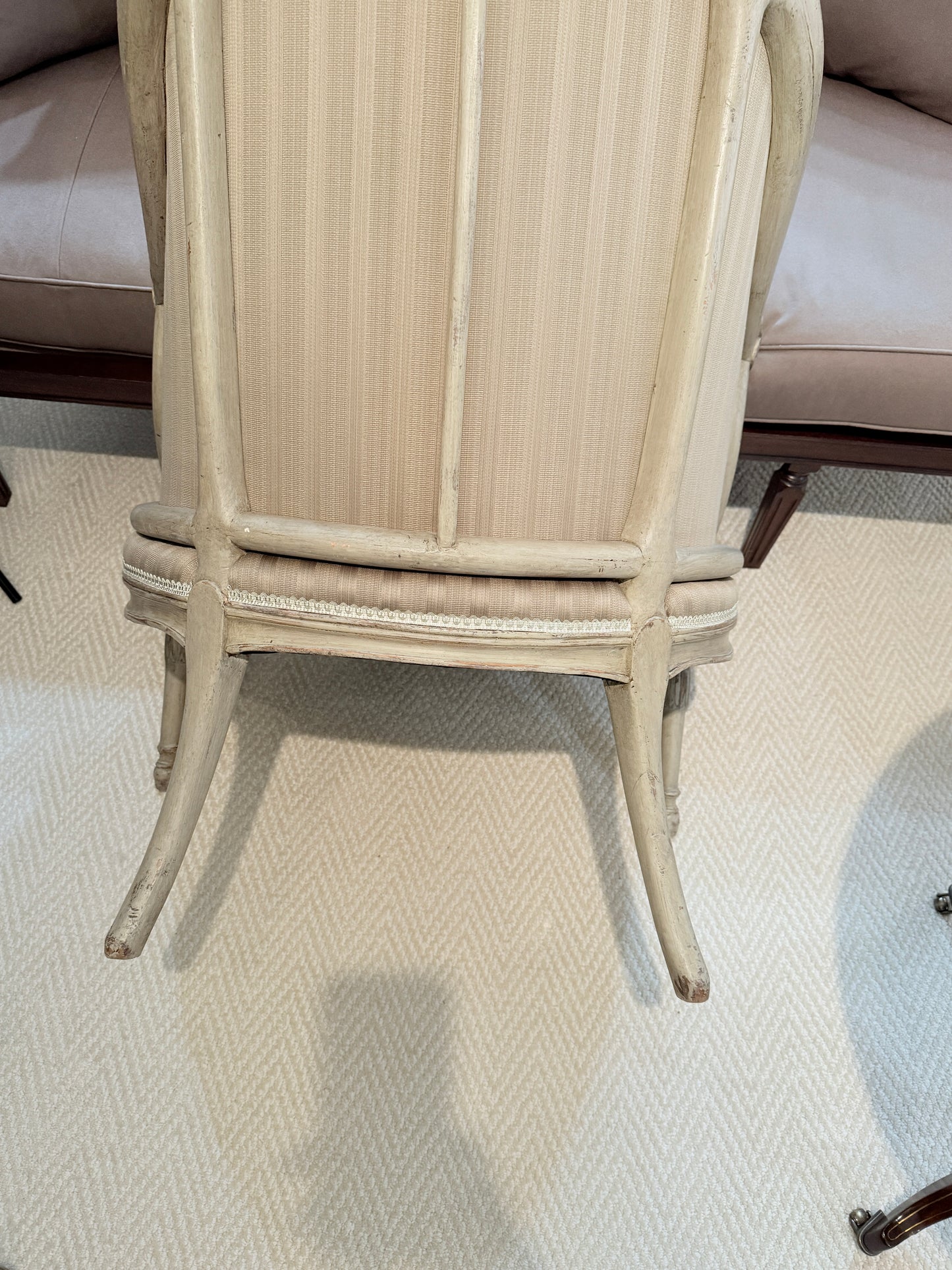 Pair of 18th Century George III Carved Bergère Chairs – Circa 1770