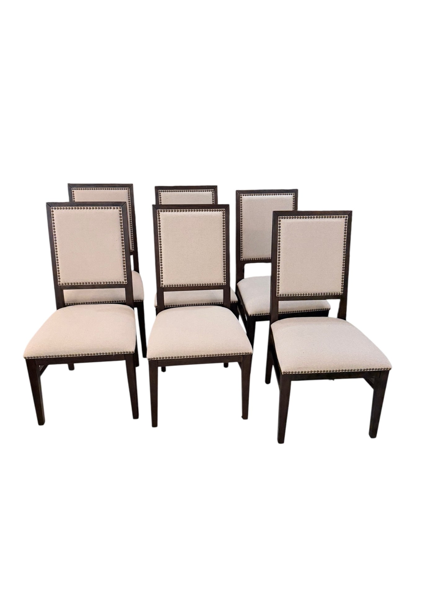 Set of 6 Klingman's Essential Wood and Upholstered Dining Chairs