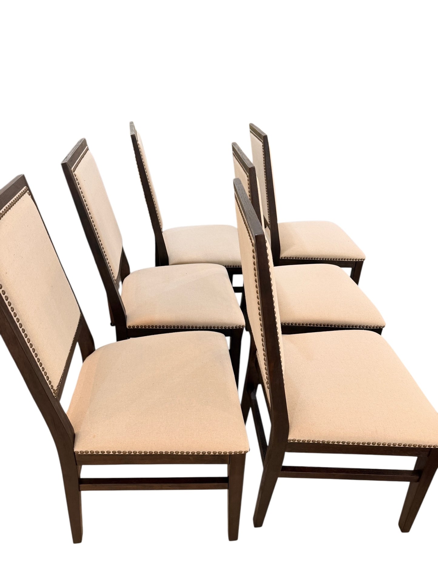 Set of 6 Klingman's Essential Wood and Upholstered Dining Chairs