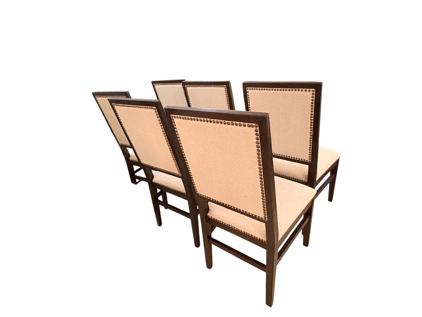 Set of 6 Klingman's Essential Wood and Upholstered Dining Chairs