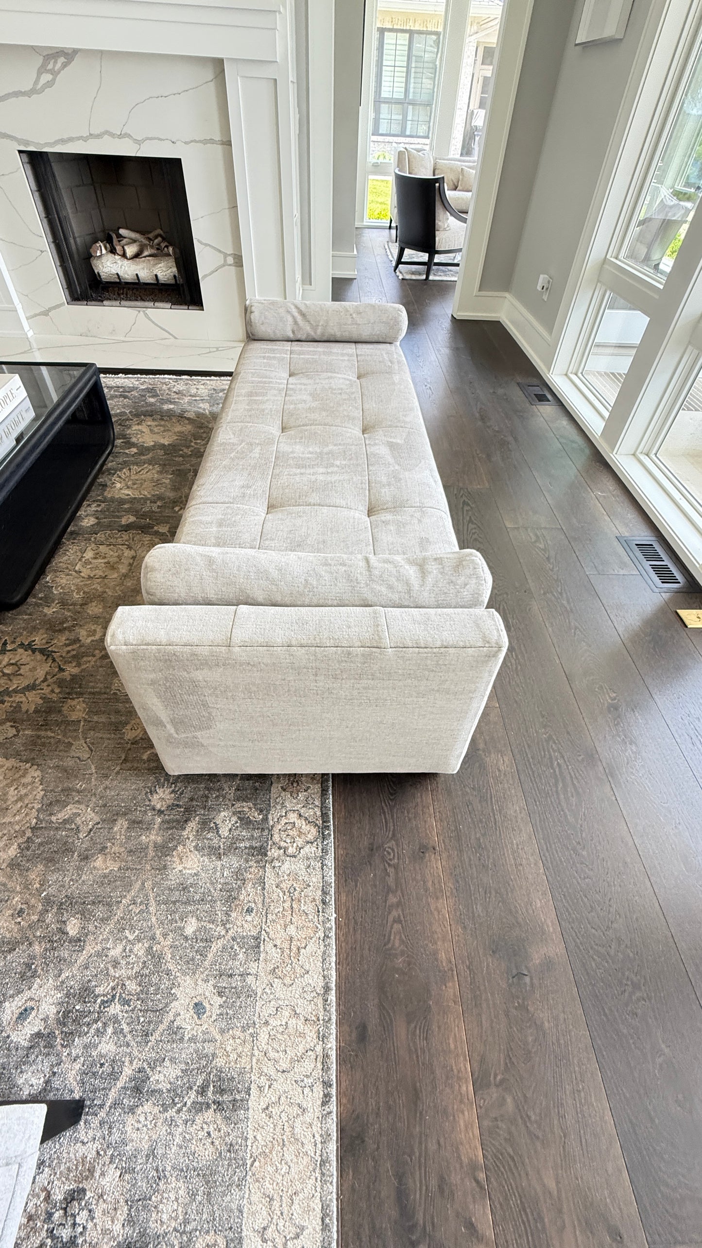 Baker Paris Chaise Lounge (Modern Stitch) by Thomas Pheasant