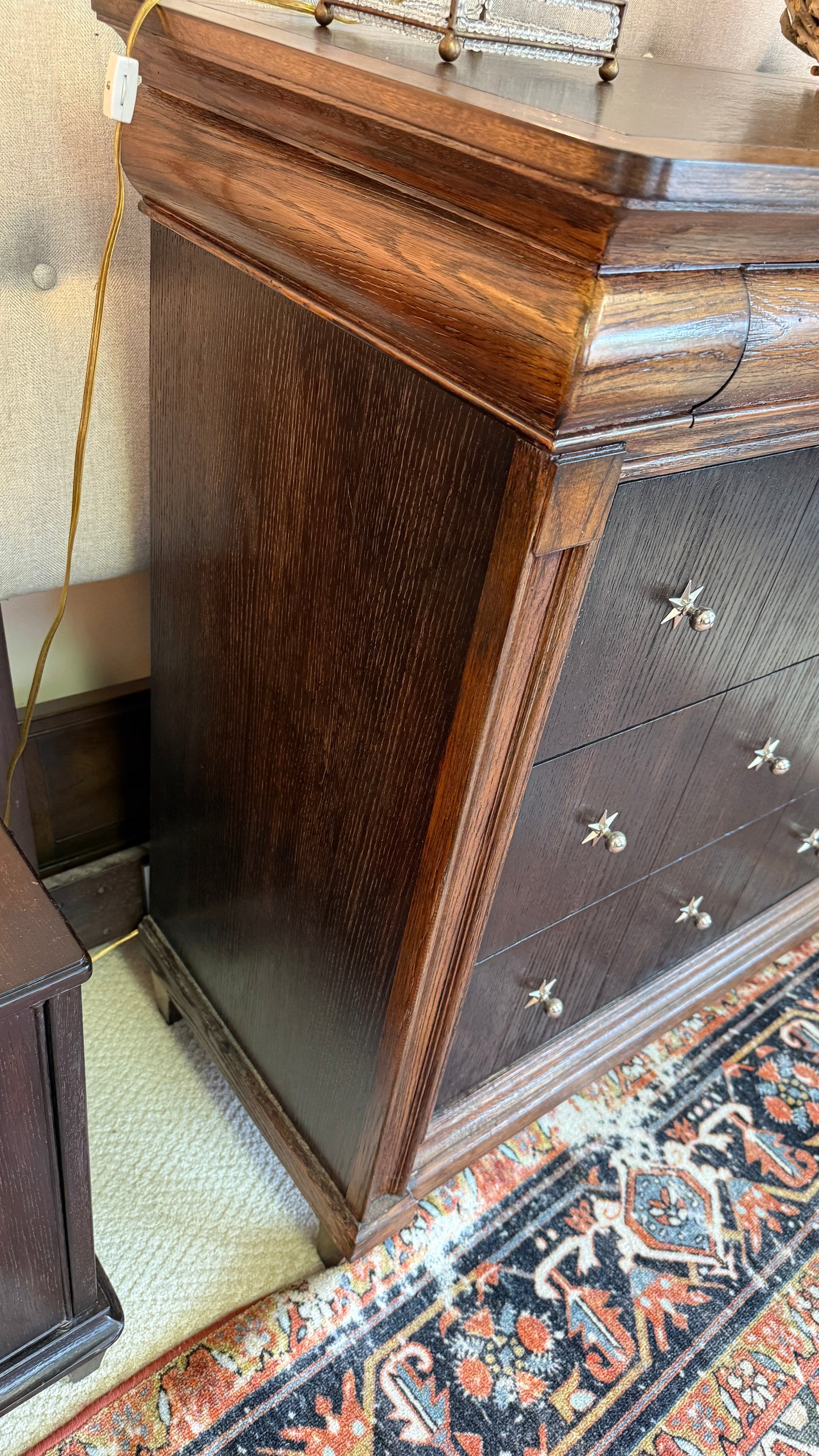 Drexel Heritage Triple Dresser and Round Mirror