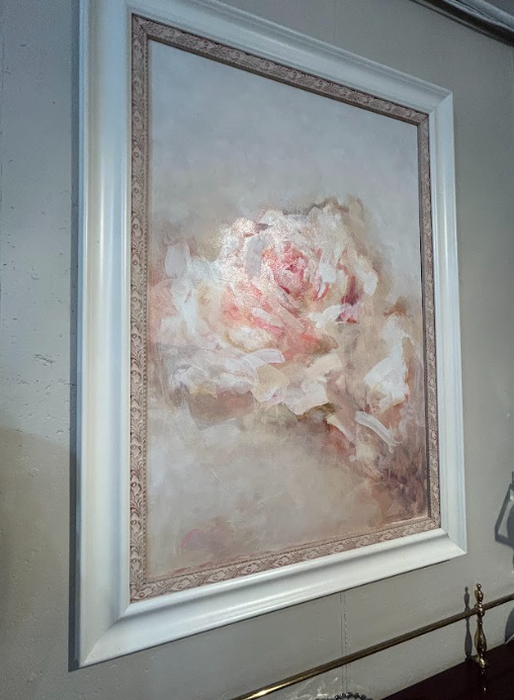Large Vintage Custom Rose Painting