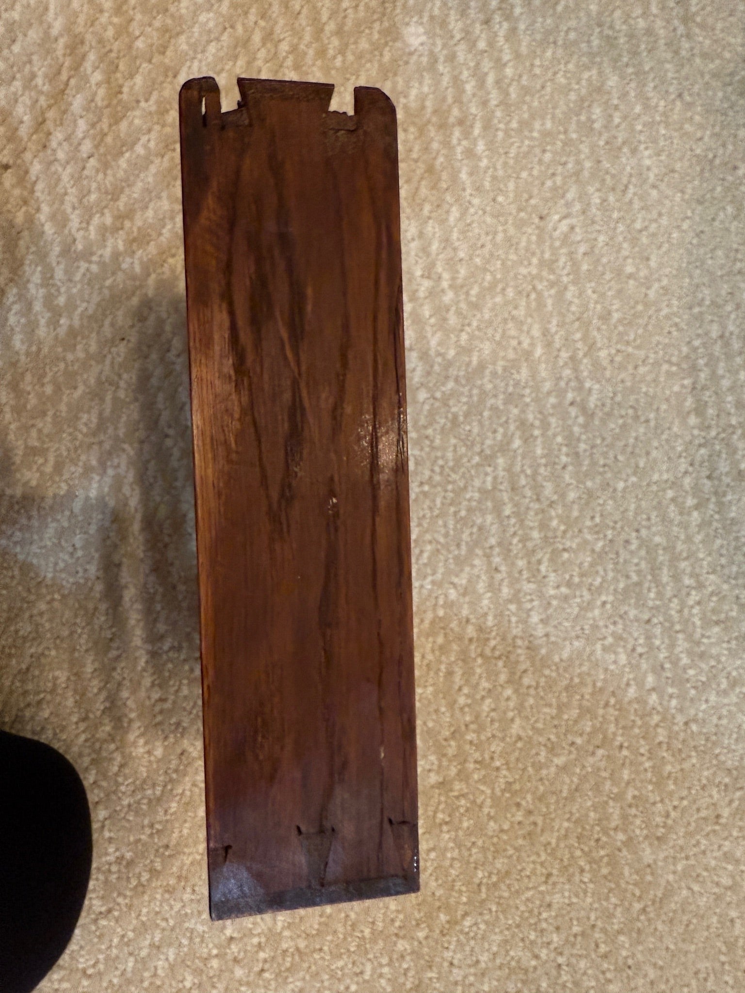 Grand Expressions Gallery and Home Store antique wooden drawer side with visible dovetail joinery from 1770 tea table