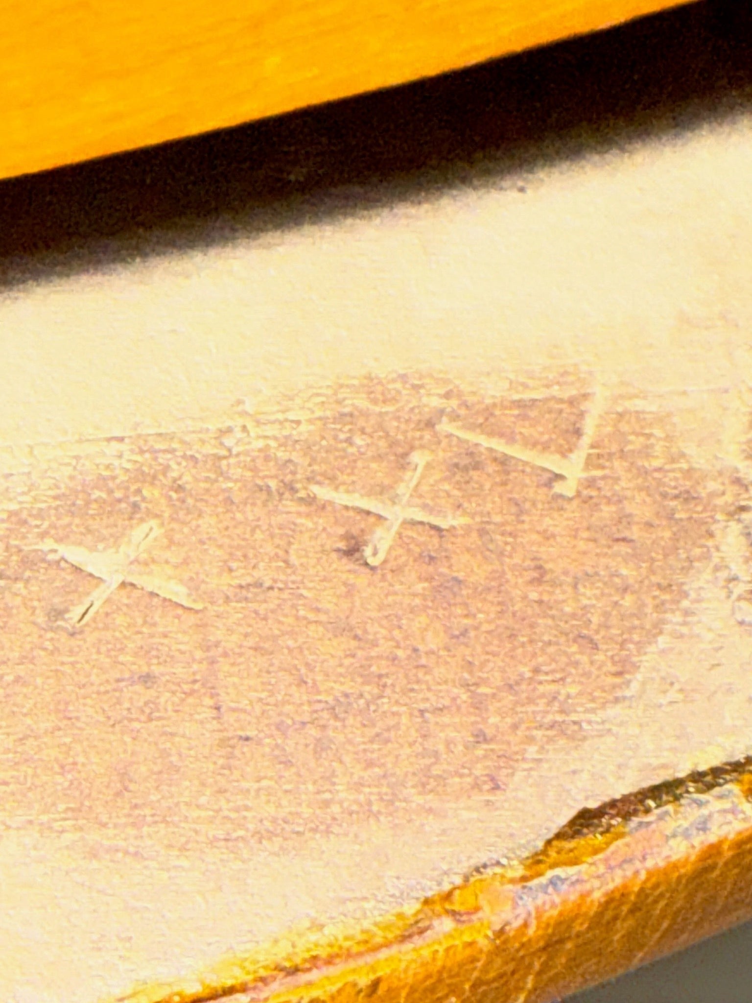 Hand-engraved XVI mark on an 18th-century Louis XVI tea table from Grand Expressions Gallery and Home Store.