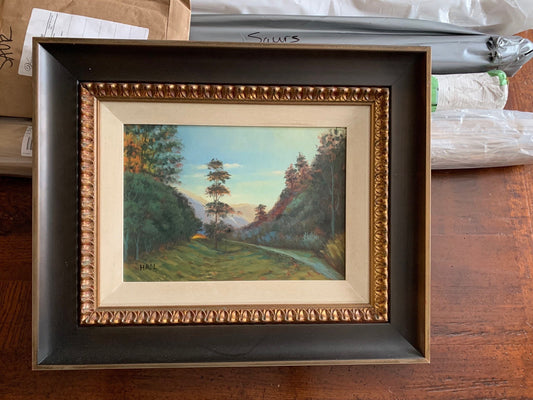 Grand Expressions Gallery and Home Store original oil painting Passage Way featuring a serene autumn landscape scene.