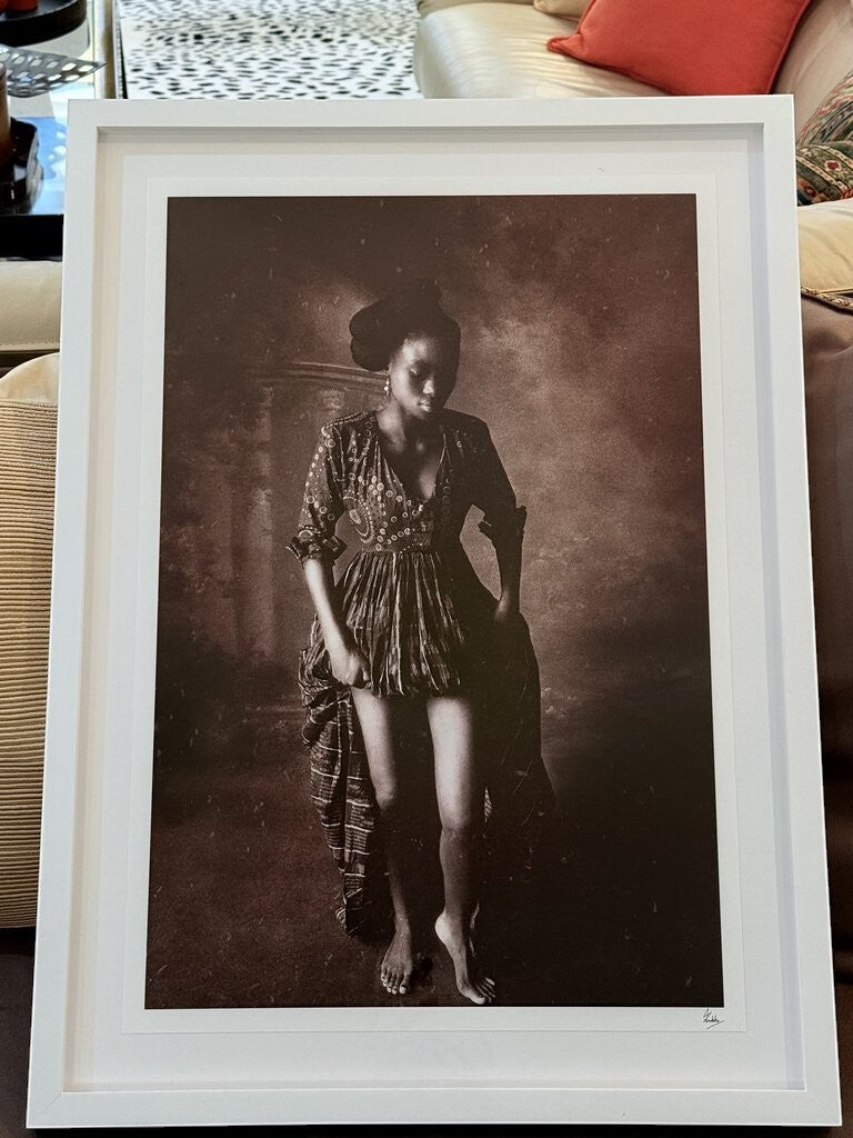 Grand Expressions Gallery and Home Store fine art print Sight Unseen III by Tamary Kudita in a white frame.