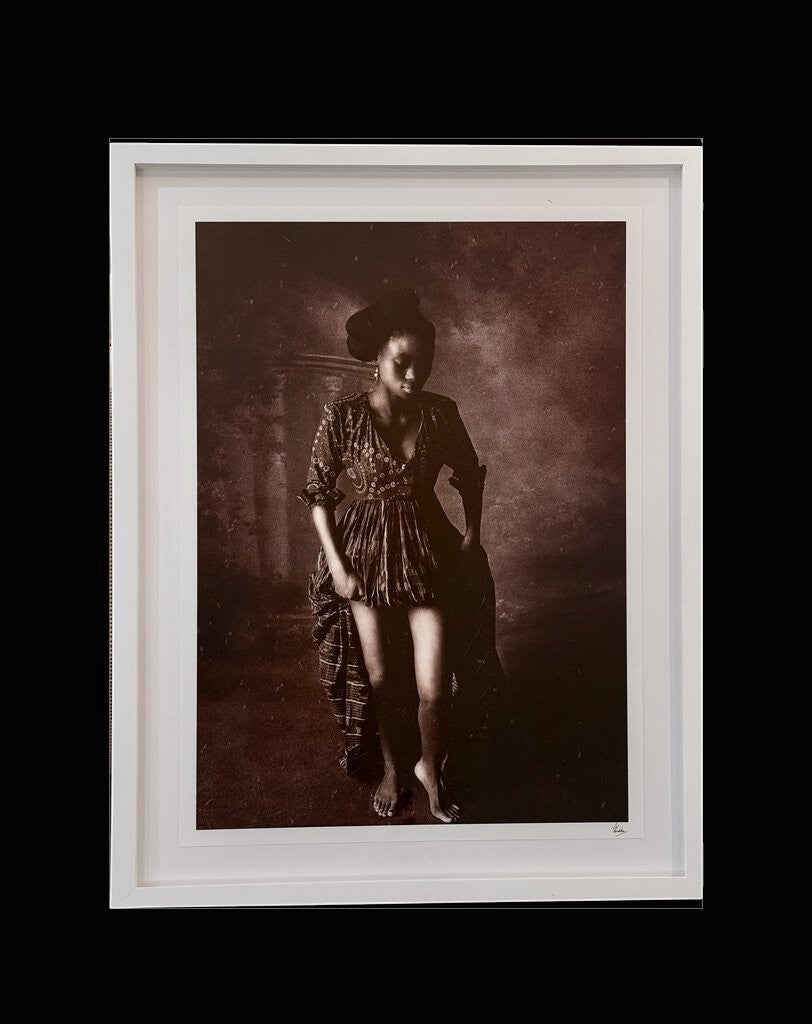Grand Expressions Gallery and Home Store fine art print Sight Unseen III by Tamary Kudita in a white frame.