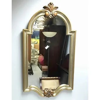 Grand Expressions Gallery and Home Store vintage gold filigree wall mirror with ornate traditional detailing.