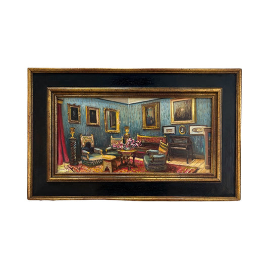 Original Oil Painting, Custom Framed "Family Time"