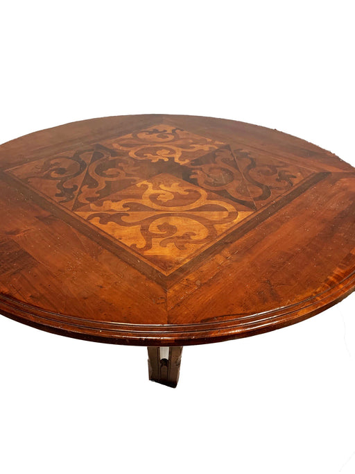 Vere Antichita Positano Round Inlay Pedestal Coffee Table by Artitalia - Grand Expressions Gallery and Home Store